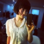 태연 생애 가장 짧은 머리 셀카