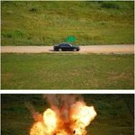 대전차<b>지뢰</b> 폭파실험 장면