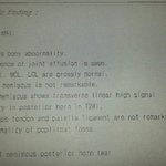 오른 무릅 6년전 <b>mri</b>와 최근 <b>mri</b> 비교요