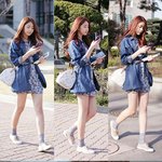 ##달샤벳 수빈 등교 패션~ 청순발랄 매력 가득~ <b>우월</b>한 각선미~^^