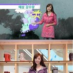비오는날 기상캐스터 패션