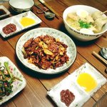 여자 혼자 만들어 같이 먹은 안주들