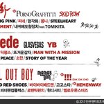 yb,딕펑스,빈지노,<b>도끼</b> 등등 나오는 2013 펜타포트 락페스티벌...