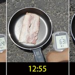 중국상하이, 길에서 삼겹살 굽기 실험 ㅋㅋㅋㅋㅋ