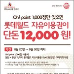 와우! <b>롯데</b>월드 자유이용권이 12000원이래요!!