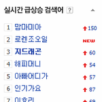 [빅뱅] 지디 초록색창 실시간 검색어!!!