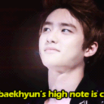 [EXO] 백현이가 고<b>음지</b>를때 경수반응