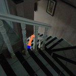 계단<b>손잡이</b>에서 본 사람손