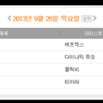 9월26일자 붐의<b>영스</b>트리스트 선곡표