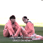 [EXO] 헨리형한테 <b>잔디</b>뿌리는 김종인ㅋㅋㅋㅋㅋ