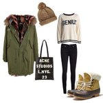 겨울 털부츠 스타일링