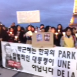 프랑스 파리 촛불집회 “18대 대선 무효, 박근혜는 <b>사임</b>하라”