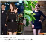 <b>몸매</b> <b>갑</b> 김민정, 한지혜의 같은 옷 다른느낌