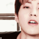 [시우민] 윙크 끝내고 <b>입모양</b>......