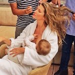 <b>모유</b> 수유하는 지젤 번천