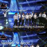 [카이] 엔딩 때 <b>혼자</b> 춤추는 종인이 ㅋㅋㅋㅋㅋㅋ