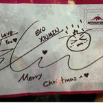 [시우민] 민석이 <b>사인</b> 종이