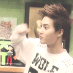 [수호] 엑소 내 리더의 씹덕미.<b>gif</b>