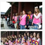 한복입고 수학여행 온 <b>프랑</b>스러운 여고생들