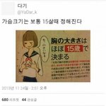 [유머] 가슴크기가 <b>정해</b>지는나이.jpg