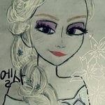 <b>엘사</b>를 그려봣어요