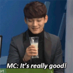 [CHEN] 녹두즙 마신 후 표정변화 >w<