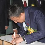 남양유업 김웅 대표이사 기르키즈공화국 국회의장 <b>접견</b>