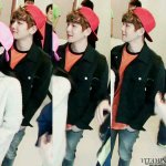 [백현] 주머니에 손 꽂구 <b>백팩</b>매구 파마에 스냅백