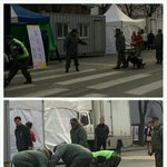 다리없는 <b>걸인</b>의 돈통을 강탈하는 군복 할배들