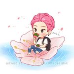 [시우민] 사쿠라모찌 먹는 슈밍 <b>팬아트</b> 