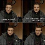 어벤져스 호크아이 제레미 <b>러너</b> 왜케 귀엽지 ㅋㅋㅋㅋ