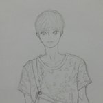 [시우민] 작년 6월 <b>멜빵바지</b> 민석이 스케치