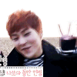 [시우민] 시우민 잔망짤털이 . <b>gif</b>