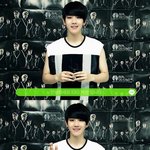 [백현] 라인스티커 받으라는 백현이!  너무 <b>예쁘다</b> 흑발내린머리