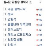 오늘 실시간 검색어 1위, 3위