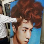 [EXO] <b>미술</b>학원에서 그린거 수호랑 루한 총