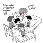 [루한] <b>엠</b>둥이들 한이병문안 <b>팬</b>아트ㅋㅋㅋ