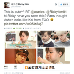 [카이] 리키김씨가 이거 <b>리트윗</b>하셨어 ㅋㅋㅋㅋ