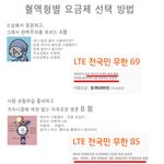 혈액형별 요금제 <b>선택법</b>이래 ㅋㅋ