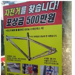 [<b>추억</b>파리여] 자전거 찾아주면 500만원 드립니다