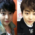 [EXO] 민석이 얼굴 <b>손안</b>댔네