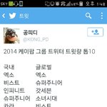 [EXO] 2014 케이팝 그룹 트윗량 <b>top</b>10