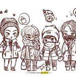 [EXO] <b>런던</b>가는 애들 팬아트 귀엽다