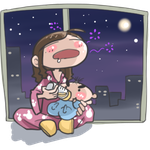 아기엄마의 전투<b>육아</b> 이모티콘