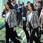 [패셔니스타] 축구장 밝히는 하지원 여신 미모