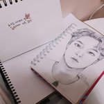 [EXO] 아까<b>캘리</b>그라피한얜데사실글쓰는잘안써서그림을..