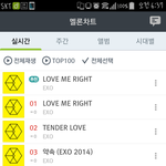 [EXO] 음원차트 킬 쩐다