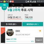[EXO] 서양수박 투표 차이