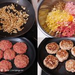 집에서 만드는 함박스테이크 에비후라이 정식!