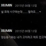 [시우민] <시우민 채팅> 민석이 <b>양손</b>동기화 언급